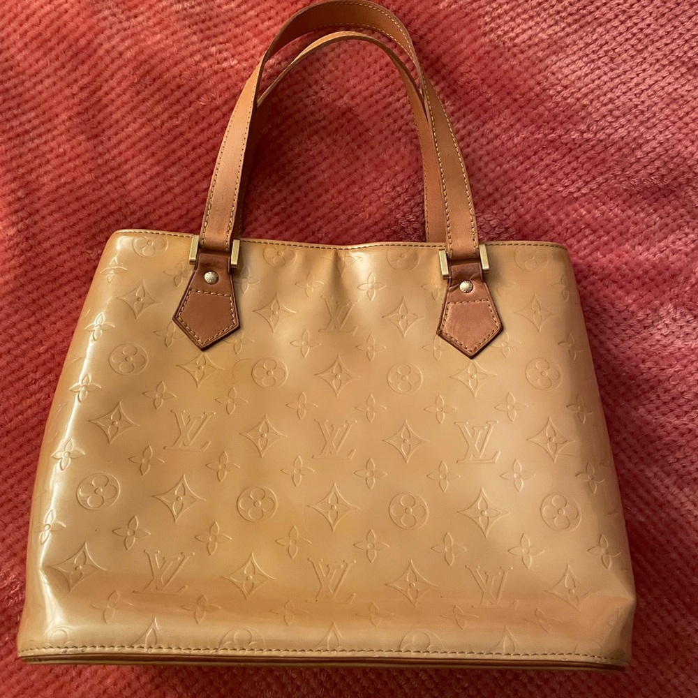 Louis Vuitton Yellow Vernis Houston Tote